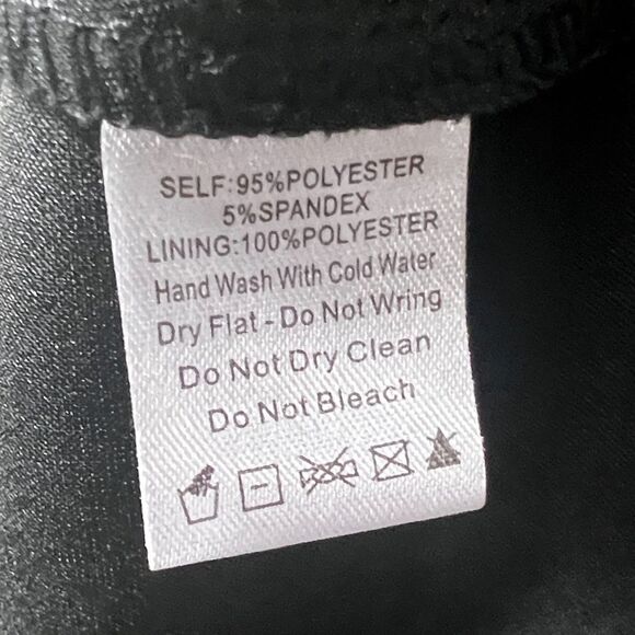 Desertcart Belize Double V-Neck Box Pleat Solid Ponte Black Party Dress - Picture 7 of 12